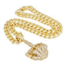 Load image into Gallery viewer, Iced Skeleton Flip Necklace