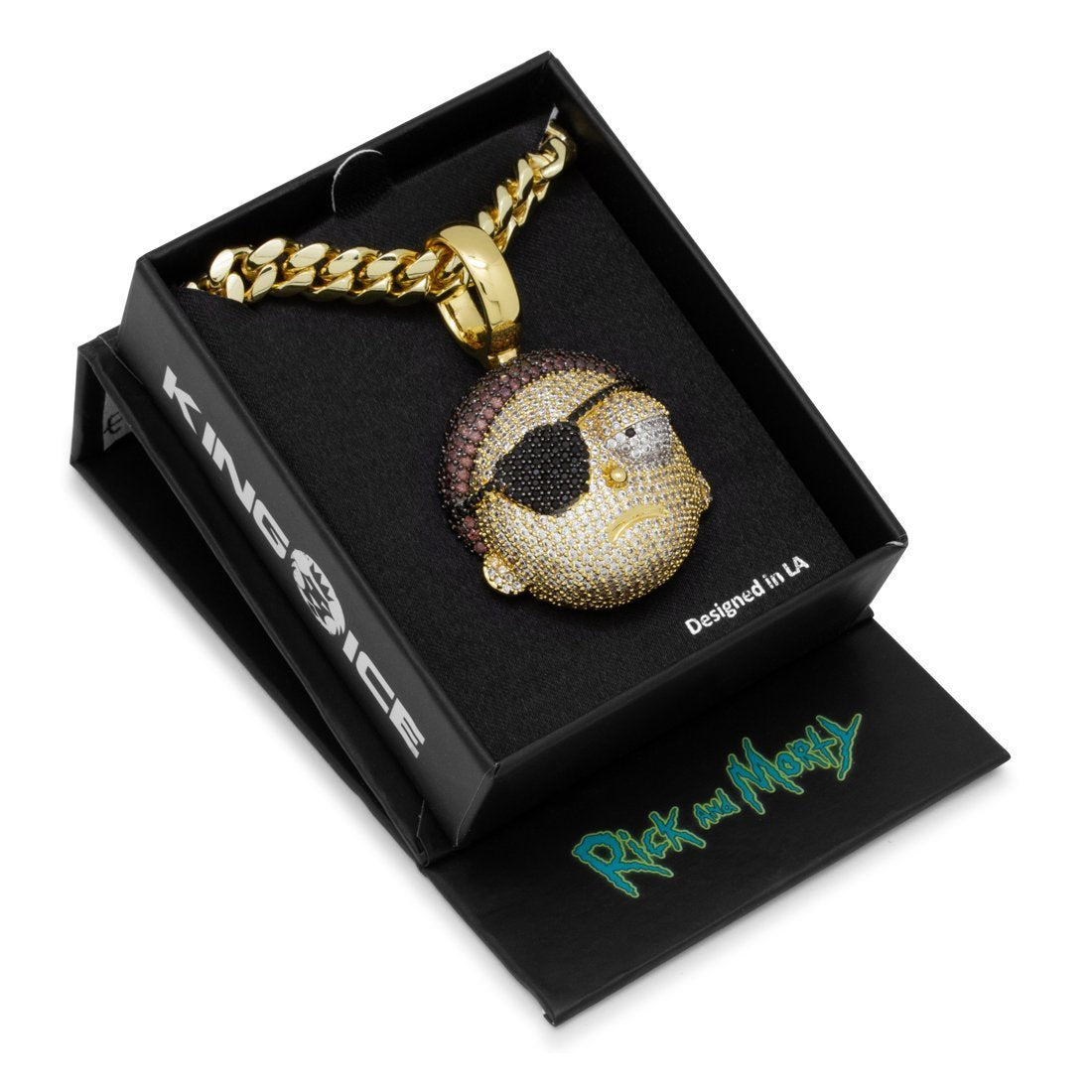 Iced out rick sale and morty pendant