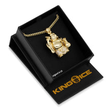 Load image into Gallery viewer, The CZ Laughing Buddha Necklace
